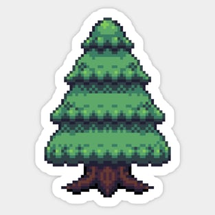 Pixel Tree Sticker